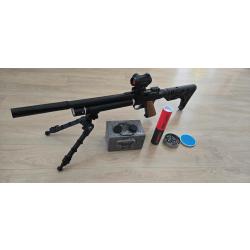 Snowpeak PP750 5.5mm custom 19,9J, Bipied, Point Rouge Vector Optics, Silencieux SD5 et crosse.