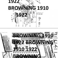 &eacute;clat&eacute; pistolet BROWNING 1910 et BROWNING 1922 (envoi par mail) - VENDU PAR JEPERCUTE (m2822)