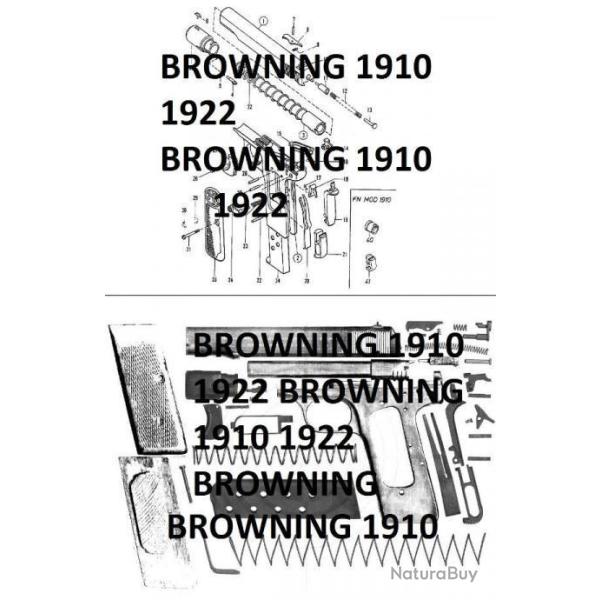 �clat� pistolet BROWNING 1910 et BROWNING 1922 (envoi par mail) - VENDU PAR JEPERCUTE (m2822)