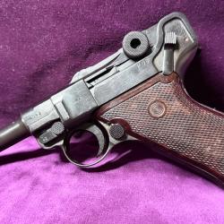 Pistolet P08 Luger byf 42 VoPo - Mauser 1942 - Wehrmacht puis Volkspolizei RDA Allemagne de l'Est