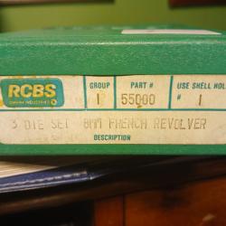 Jeu d'outils RCBS 8mm Revolver 1892