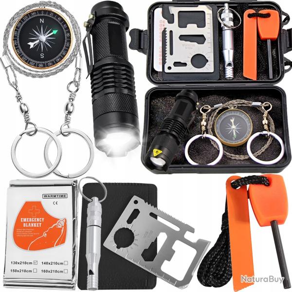 Kit de Survie Tactique Pack Essentiel 8 en 1