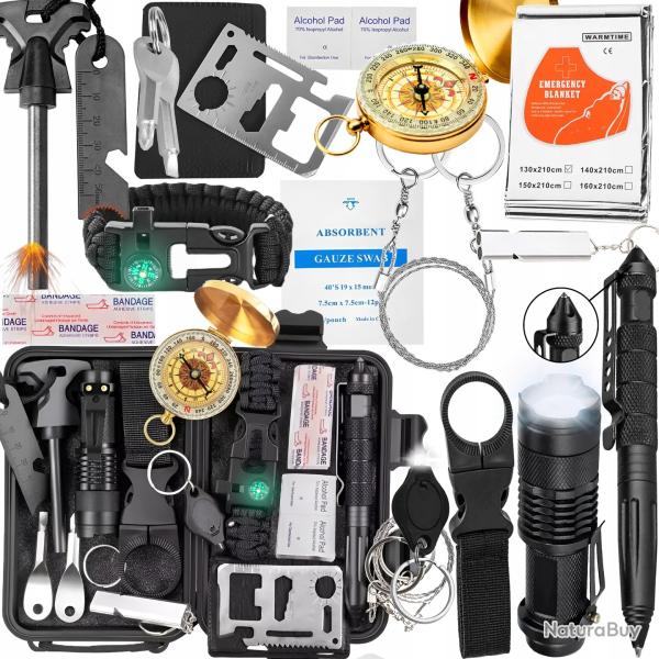 Kit de Survie Militaire  Secours  Pack Tactique 17 en 1