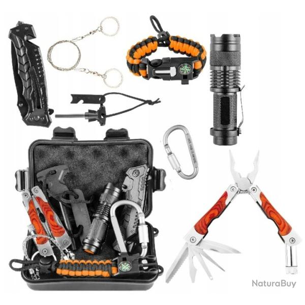 Kit de Survie professional NEO TOOLS Pack Tactique 8 en 1