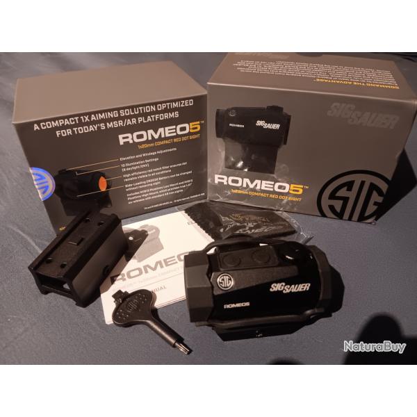 POINT ROUGE SIG SAUER ROMEO 5 TM 1X20 COMPACT SIGHT