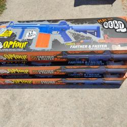 Lot de 3 REKT OpFour CO? Neufs - Lanceurs Fl&eacute;chettes Mousse-3 Chargeurs-36 Darts-Compatible Nerf