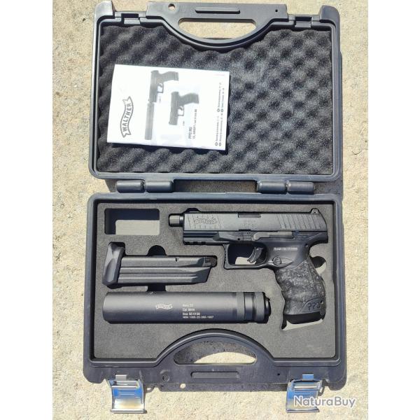 Walther PPQ M2 Navy Duty Kit CO? Blowback 6 mm Airsoft + Mallette + Silencieux Umarex