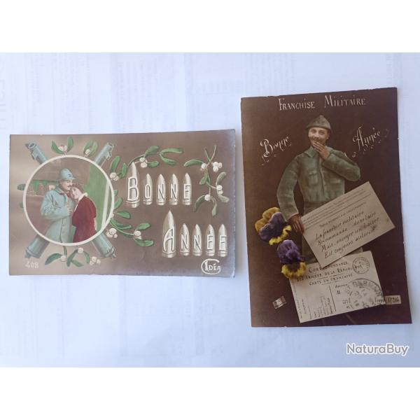 2 CPA Patriotique . Bonne ann�e