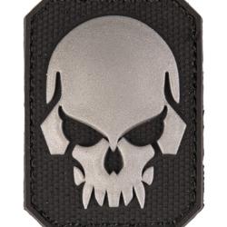 PATCH PVC TETE DE MORT NOIR 6 X 4.5 CM