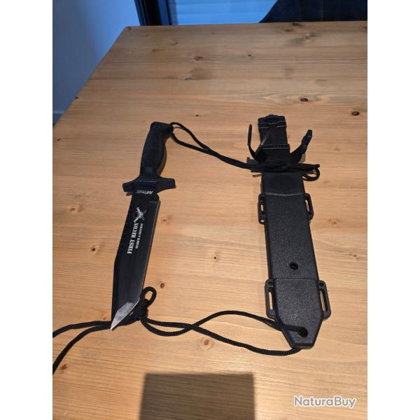 Couteau de survie tactical first recon acier 440