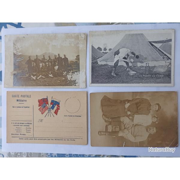 Lot 4 CPA Militaria