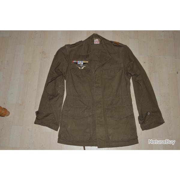 VESTE Mle 1947 D'UN ANCIEN PARACHUTISTE INDOCHINE-ALGERIE