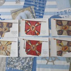 Lot 6 CPA Militaria . 1914. 1915 . Drapeau. Croix Rouge