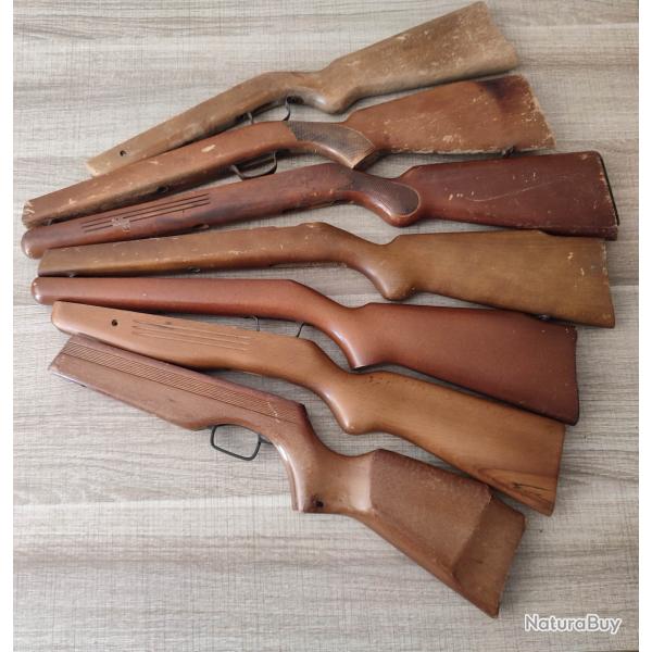 Lot de 7 crosses bois pour carabines