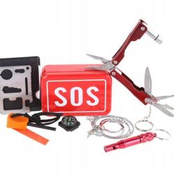 Bo&icirc;te de Survie M&eacute;tallique Pro 25 en 1 ZS-21 - Pack Ultra-Robuste