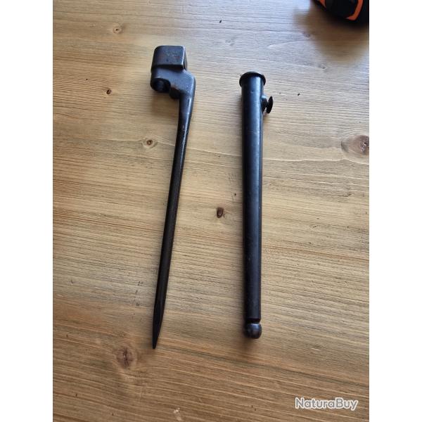Baionnette n4 mk2 ww2 avec fourreau type clou