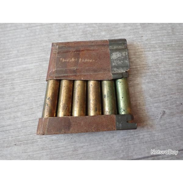 Lot de 6 Munitions GP11 neutralis�es + lame chargeur pour Rubin Schmidt 7,5 suisse