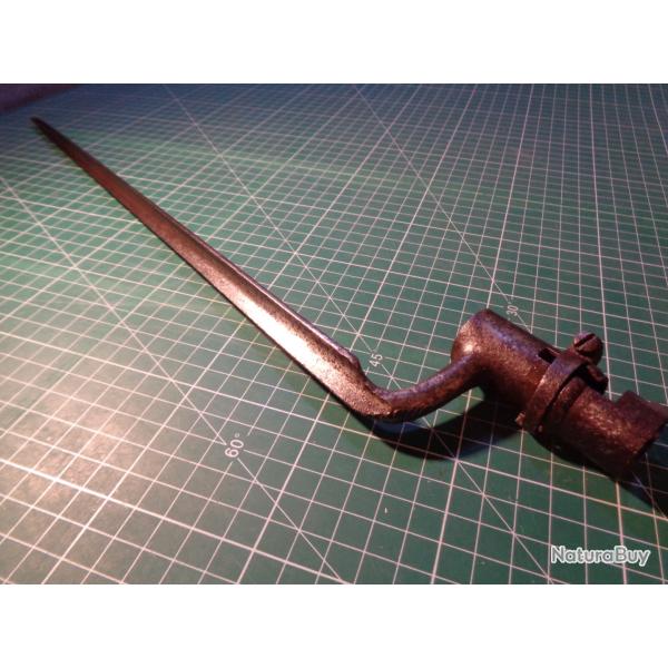 Ba�onnette fusil an IX en super �tat de 1818 (manufacture Royale de Saint Etienne)