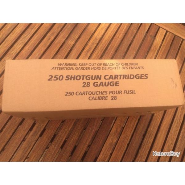 250 cartouches trap cal 28
