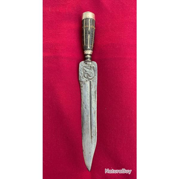 Ancienne dague de chasse. Italie 18�me-d�but 19 �me. Antique italian dagger.