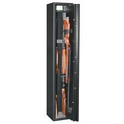 Armoire Forte 5 Fusil Arme Longue Carabine Chasse Coffre Fort Rangement Serrure Cl&eacute; Neuf