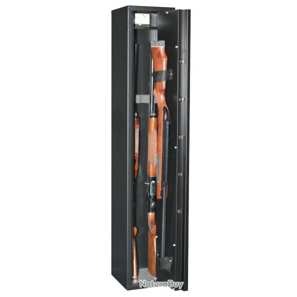 Armoire Forte 5 Fusil Arme Longue Carabine Chasse Coffre Fort Rangement Serrure Cl� Neuf