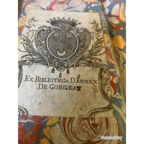 OEUVRES de M. GRESSET  1765 T1 & T2 - Ex-libris H�raldique Arnoux De Corgeat