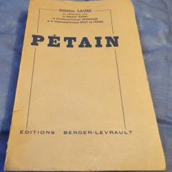 LIVRE : P&eacute;tain/G&eacute;n&eacute;raux LAURE & Audet et Lieutenants-Colonels Montjean & Buot de l'Epine Titre : P&eacute;t