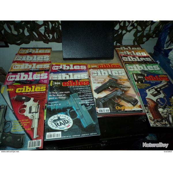 LIVRE :LOT DE 15 NUMEROS DU MAGAZINE CIBLES , VOIR LES NUMEROS SUR LES PHOTOS , DANS UN ETUI CARTONN
