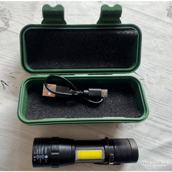 Lampe de poche LED 350 Lumen rechargeable USB