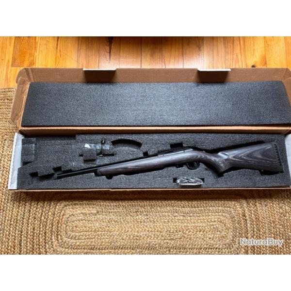 Carabine RUGER AMERICAN RIMFIRE TARGET 22 LR LAMELLE COLLEE NOIRE - NEUVE
