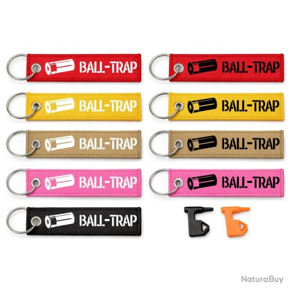T�moin de chambre vide Ball-Trap - Cartouche - Drapeau s�curit� tir porte-cl�s