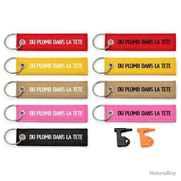 T�moin de chambre vide Du Plomb Dans La T�te - Porte-cl�s flamme humour tir