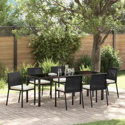 Ensemble de salle &agrave; manger pour 7 pcs Noir