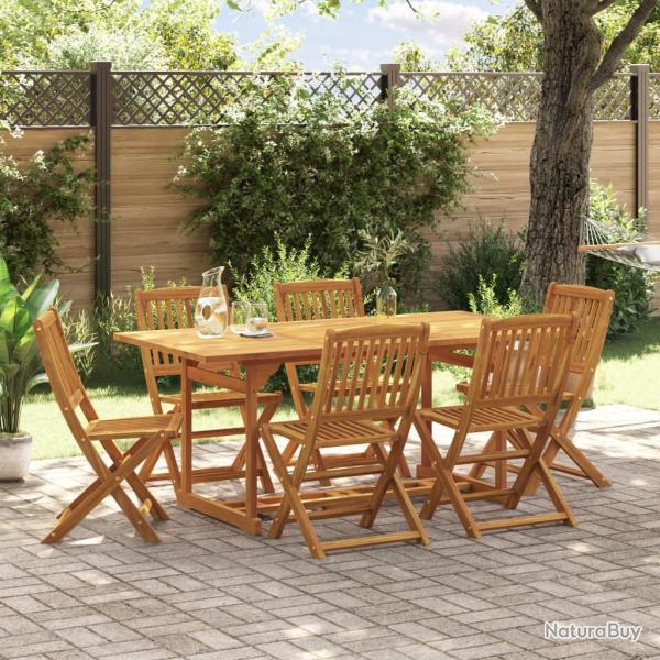 Ensemble � manger de 7 pcs bois massif d'acacia