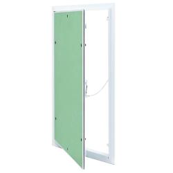 Panneau d'Acc&egrave;s Vert et Argent 35 x 55 cm Aluminium et Pl&acirc;tre
