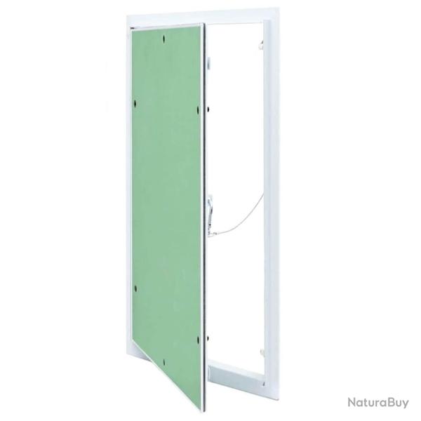 Panneau d'Acc�s Vert et Argent 35 x 55 cm Aluminium et Pl�tre