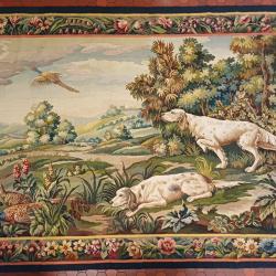 Tapisserie aubusson Sc&egrave;ne de chasse