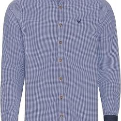 Chemise &agrave; carreaux Slim Fit (Couleur: Blau, Taille: L)