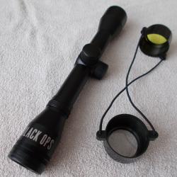 LUNETTE 4X32 BLACK OPS POUR CARABINE A PLOMBS 4,5 ET 5,5 MM / NEUVE/TIR