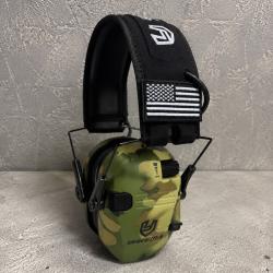 Casque antibruit &eacute;lectronique camo - Protection auditive - Neuf