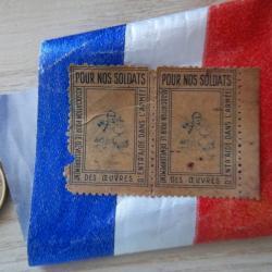 timbres-vignettes "pour nos soldats" entraide arm&eacute;e 1940