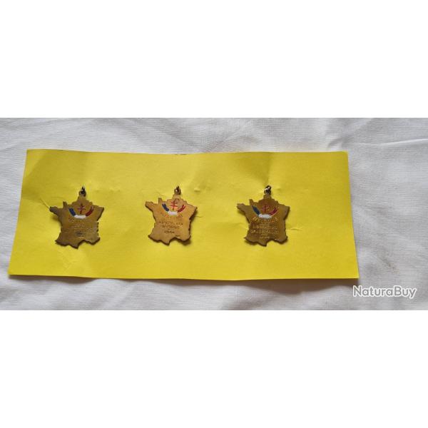 Lot de 3 Insignes lib�ration WW2 original  ( 1 )