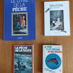 Lot de 4 livres sur la p&ecirc;che