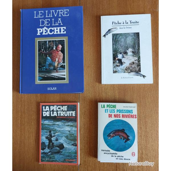 Lot de 4 livres sur la p�che