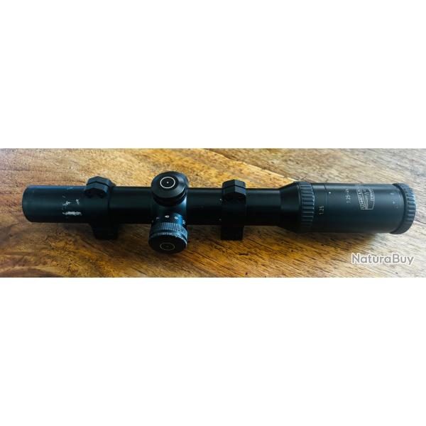 Lunette de battue SCHMIDT & BENDER 1,25-4x20 r�ticule lumineux.