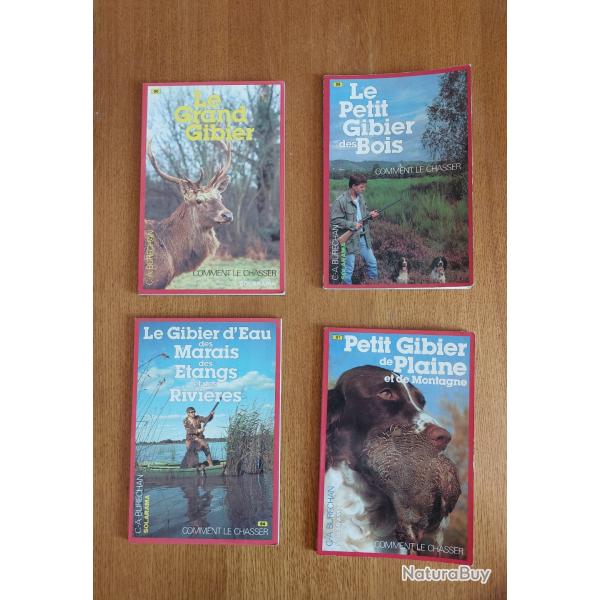 Lot de 4 petits livres format poche sur le th�me de la chasse