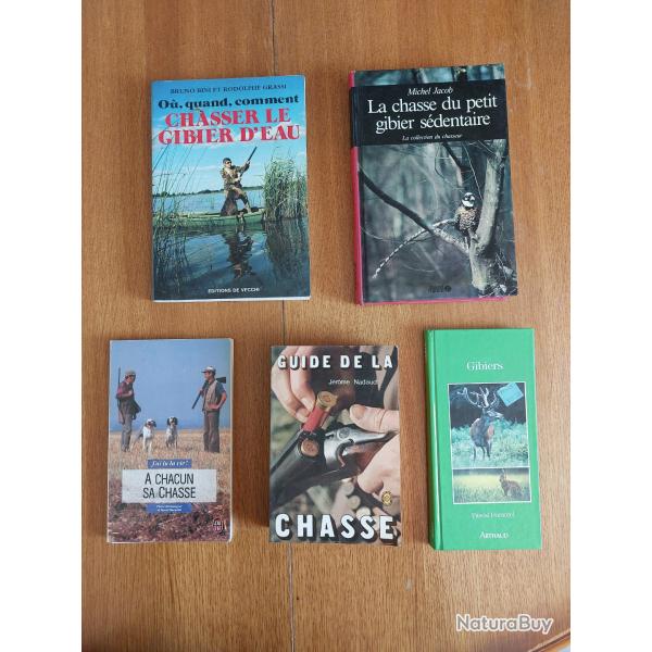 Lot de 5 petits livres th�me chasse
