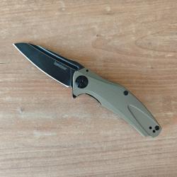 KERSHAW Natrix 7007TANBW verrouillage sub-framelock et lame de type Insingo black stonewashed.