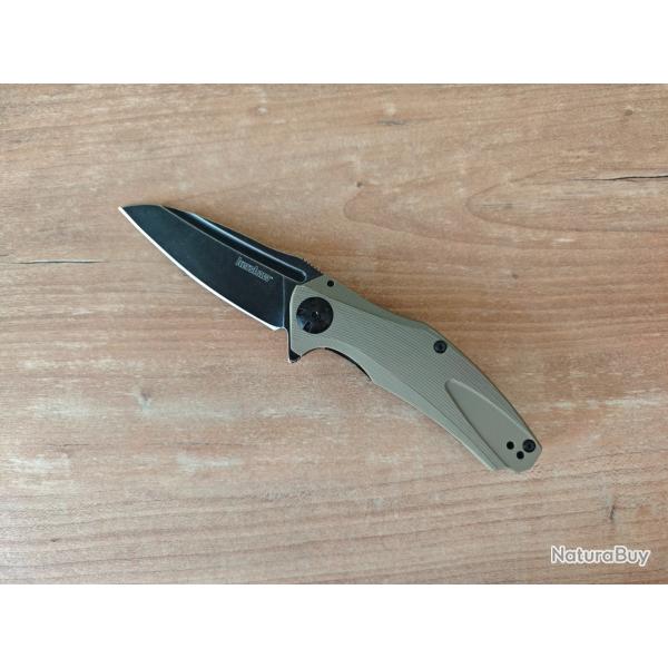 KERSHAW Natrix 7007TANBW verrouillage sub-framelock et lame de type Insingo black stonewashed.